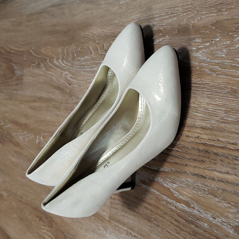 (EU39) VANGELO by Donna Sparkly Neutral Tone Heels Minimalist Wedding